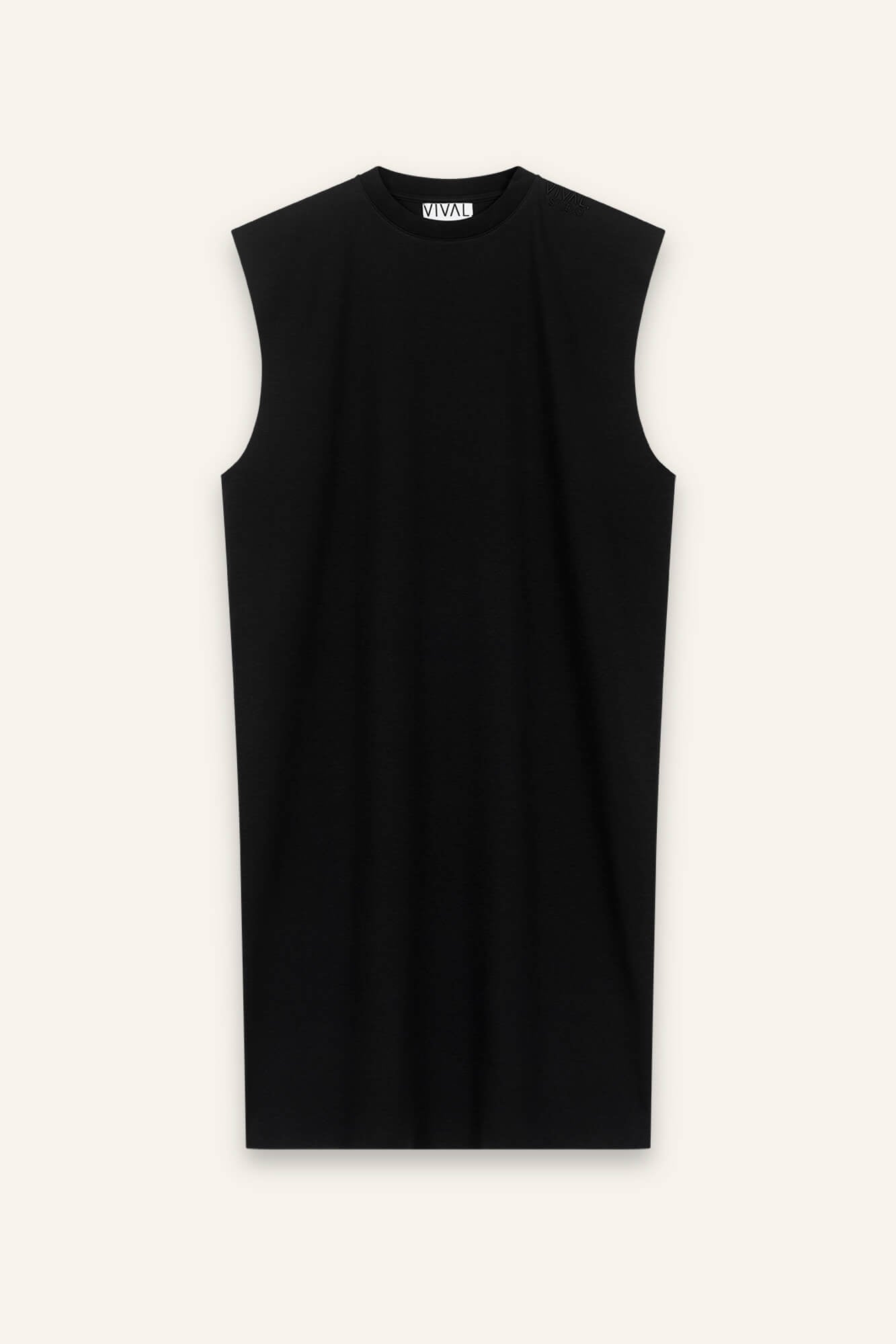 Kleid Sue von vorne in schwarz by VIVAL.STUDIO