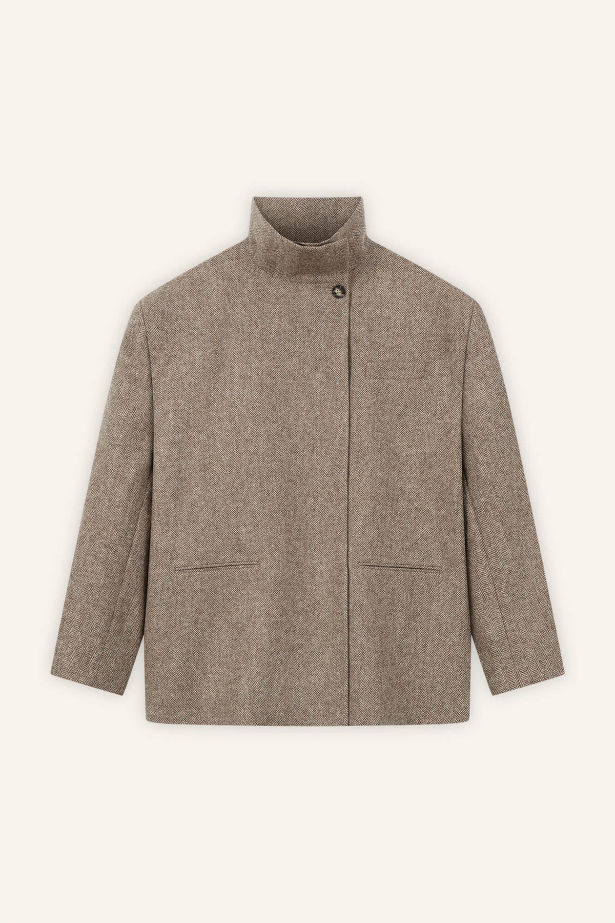 Blazer Alba in Braun Multi von vorne by VIVAL.STUDIO