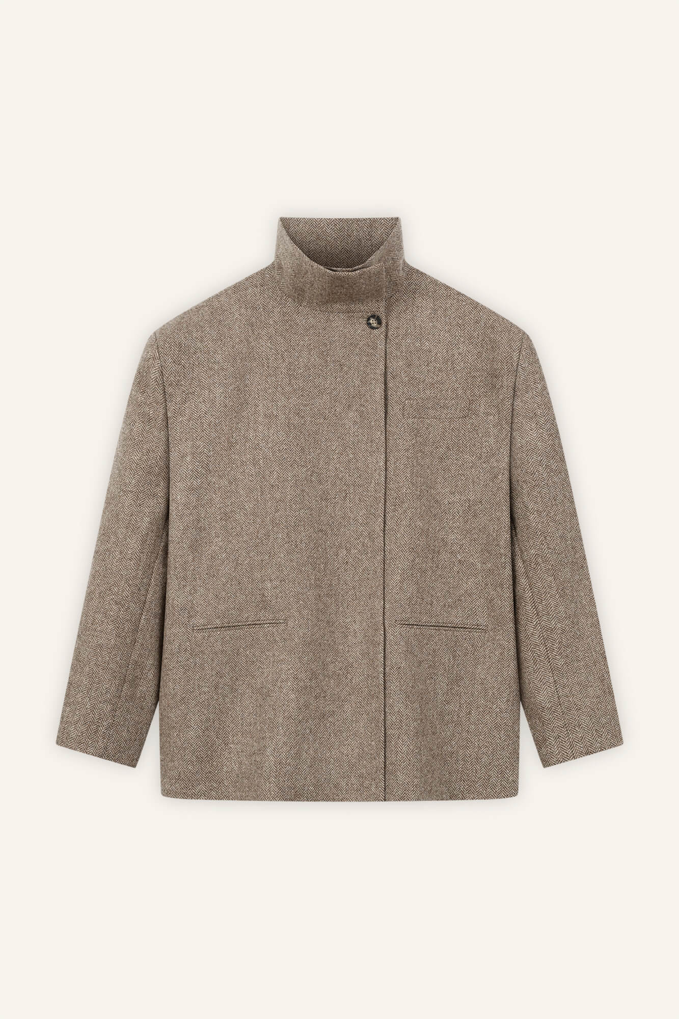 Blazer Alba in Braun Multi von vorne by VIVAL.STUDIO