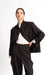 Blazer Alva in Dunkelbraun von vorne by VIVAL.STUDIO