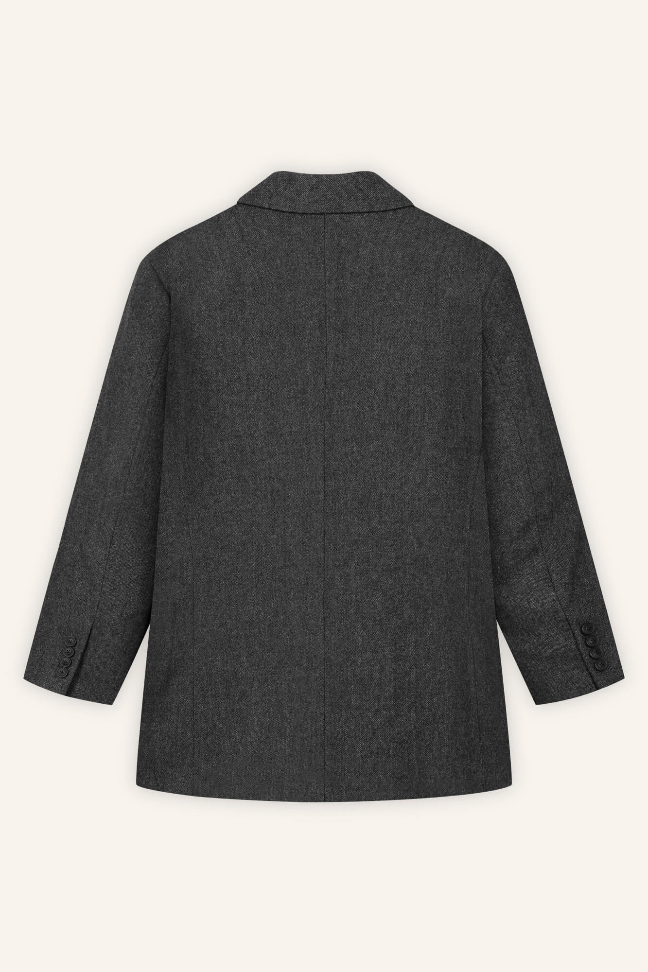 Blazer Livia in Asphalt Melange von hinten by VIVAL.STUDIO