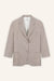 Blazer Livia in Beige Nadelstreifen von vorne by VIVAL.STUDIO