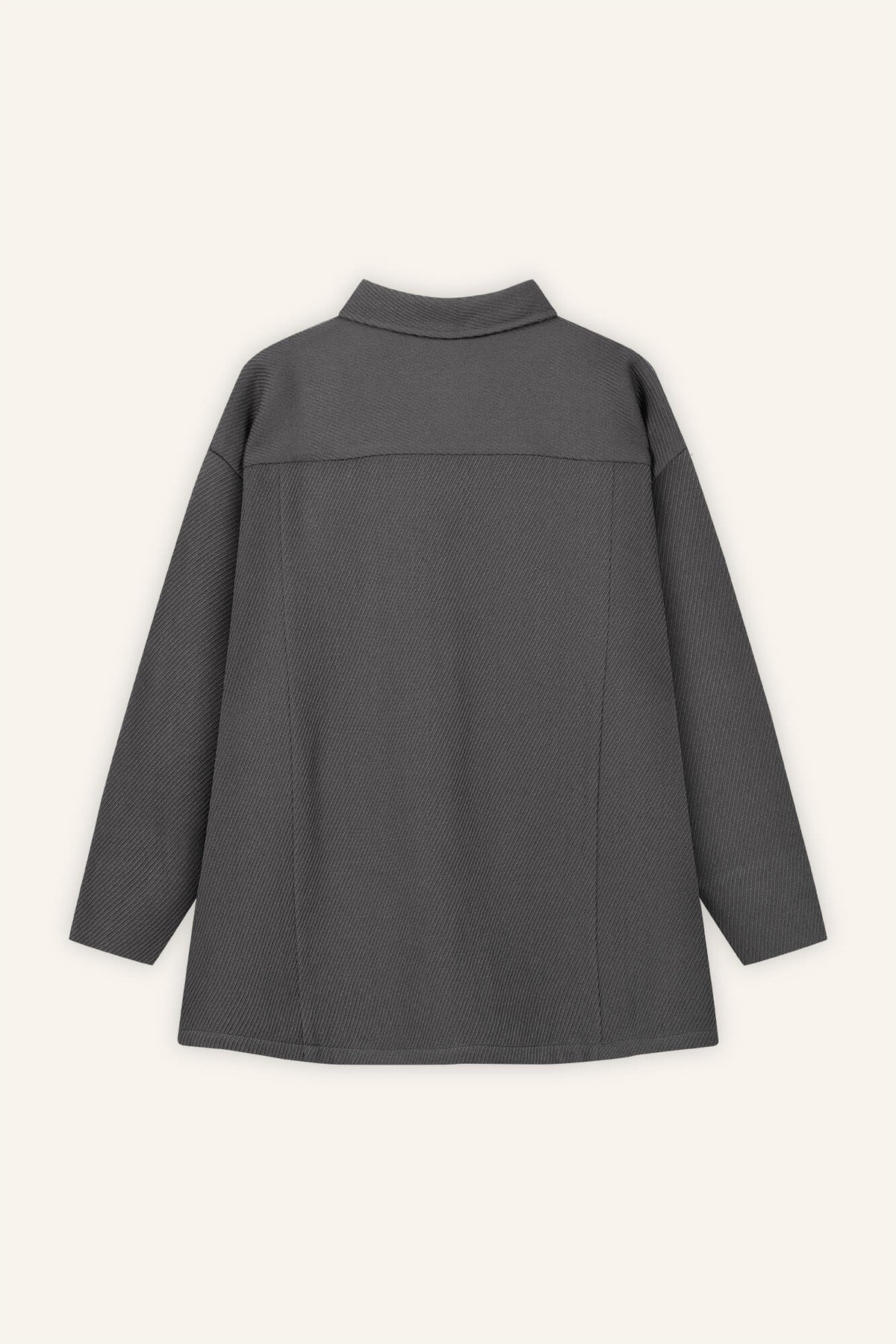 Bluse Alma in Granit von hinten by VIVAL.STUDIO
