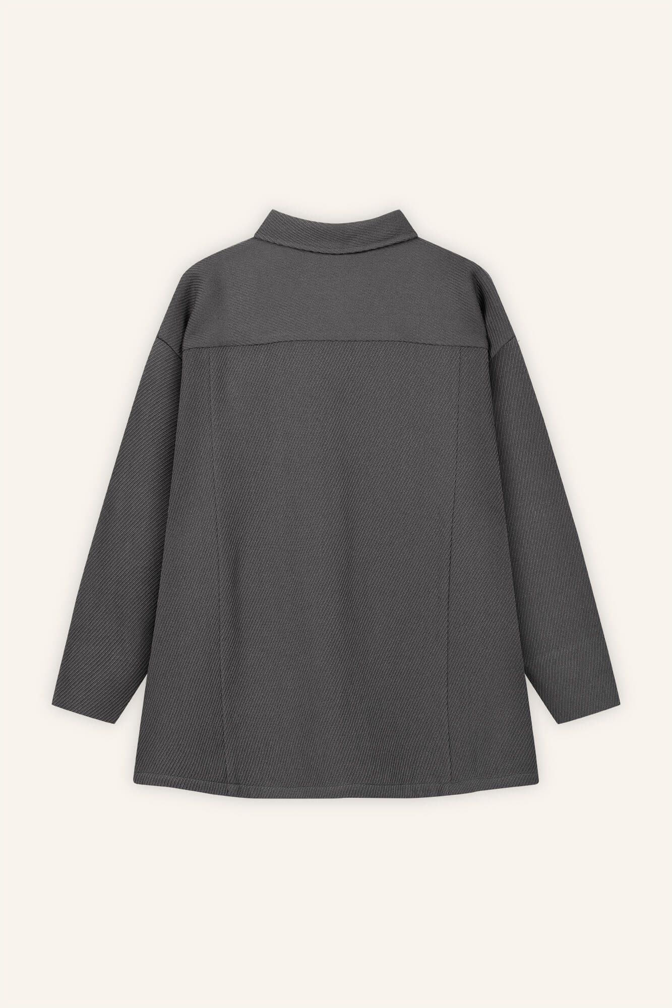 Bluse Alma in Granit von hinten by VIVAL.STUDIO