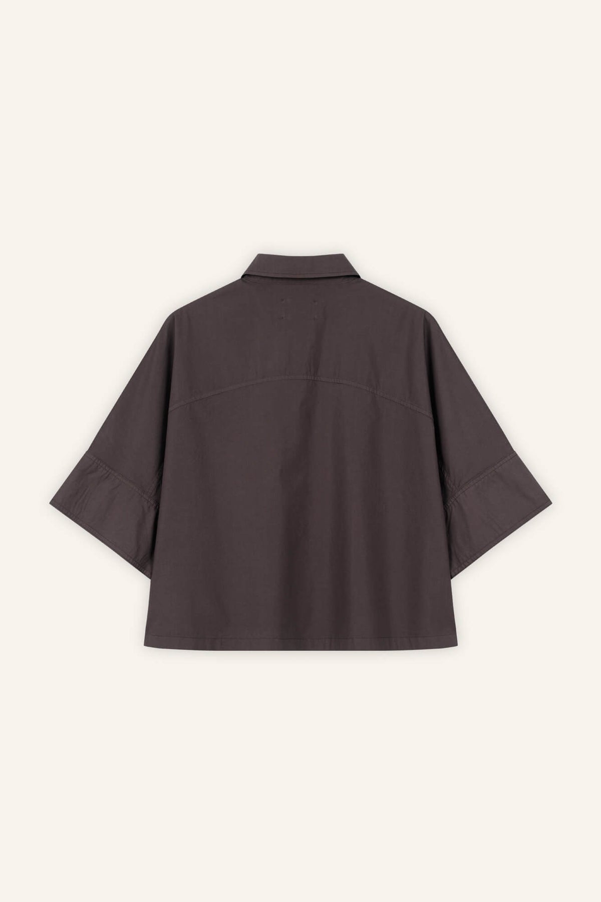 Bluse Nala in Dunkelbraun von hinten by VIVAL.STUDIO