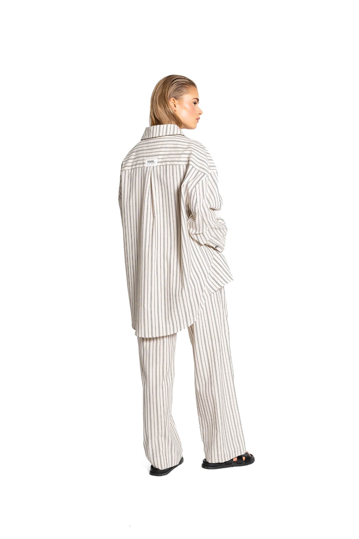 Bluse Ella in Creme Schwarz by VIVAL.STUDIO