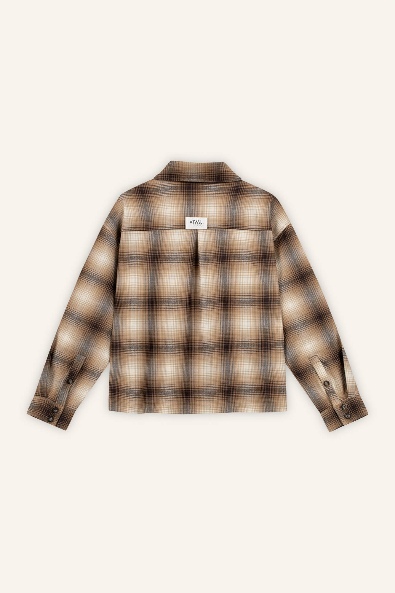 Bluse Hazel in Cognac von hinten by VIVAL.STUDIO