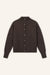 Cardigan Kate in Dunkelbraun von vorne by VIVAL.STUDIO