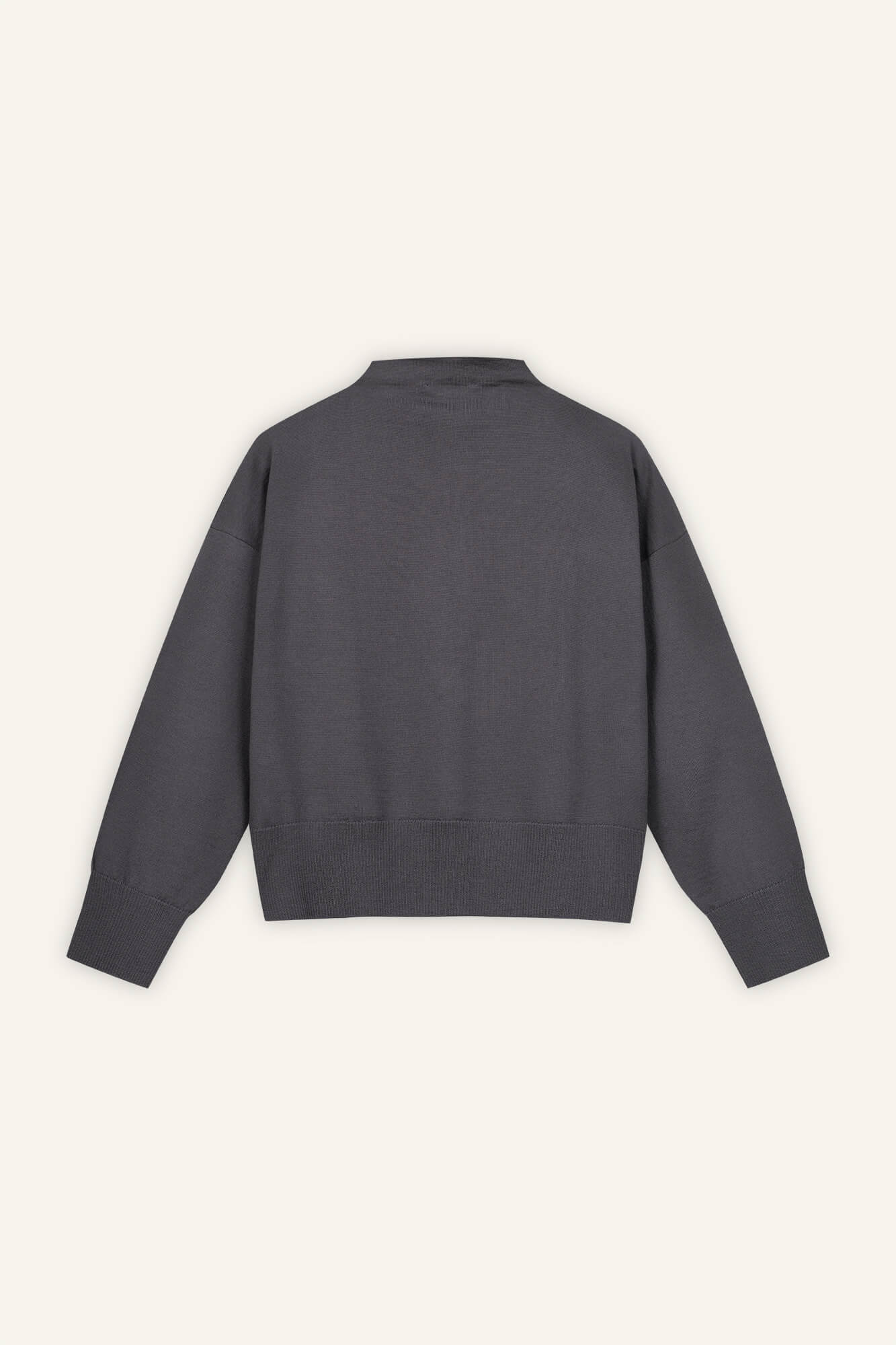 Cardigan Kate in Grau von hinten by VIVAL.STUDIO