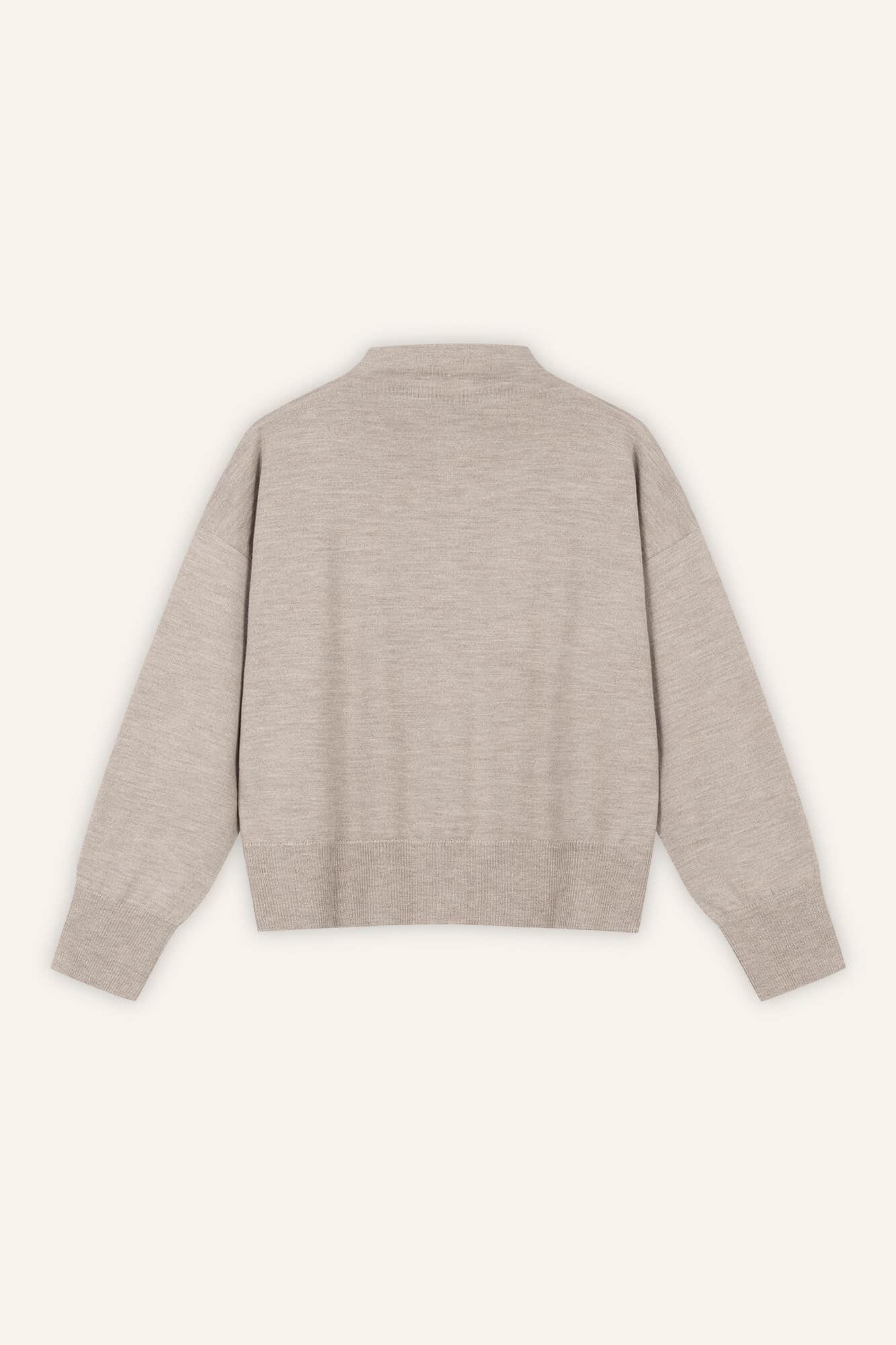 Cardigan Kate in Oatmeal von hinten by VIVAL.STUDIO