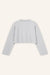 Cropped Langarmshirt Sue hellgrau melange back by VivalStudio