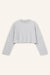 Cropped Langarmshirt Sue hellgrau melange front by VivalStudio