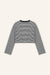 Cropped Langarmshirt Sue in Schwarz-Weiß von hinten by VIVAL.STUDIO