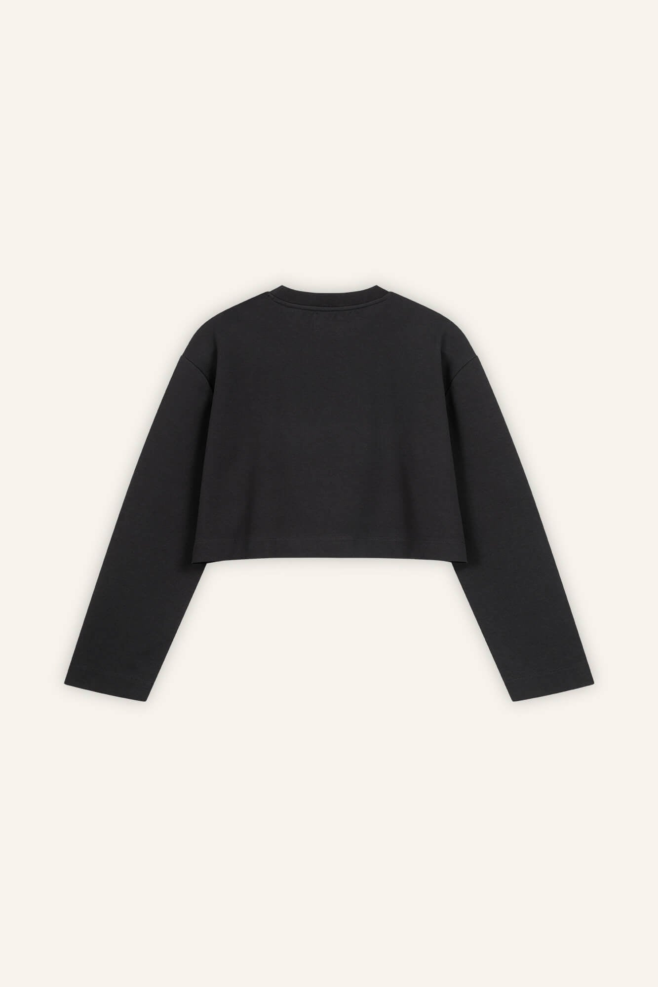 Cropped Langarmshirt Sue schwarz back by VivalStudio