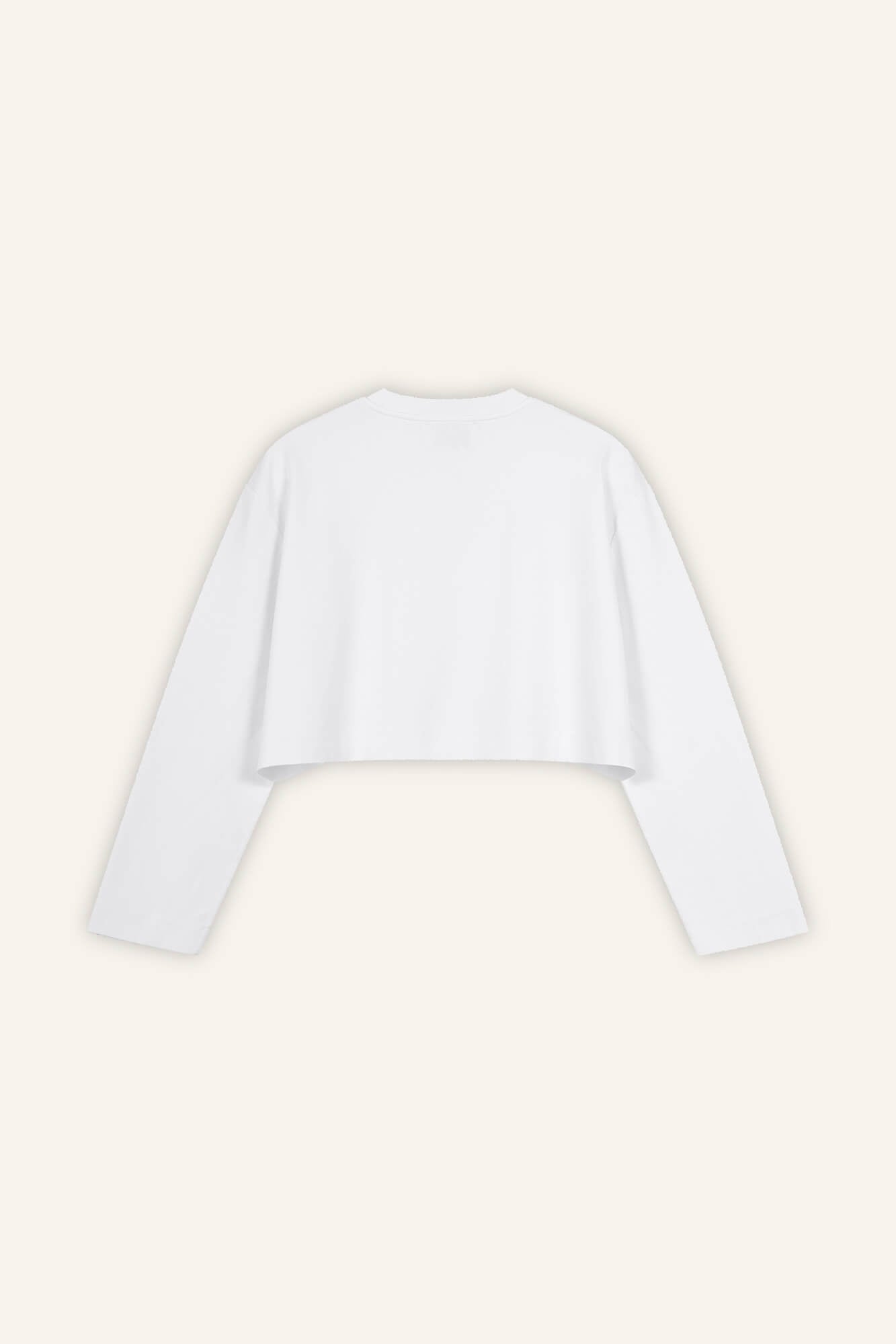 Cropped Langarmshirt Sue weiss back by VivalStudio