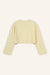 Cropped Langarmshirt Sue in Butter von hinten by VIVAL.STUDIO