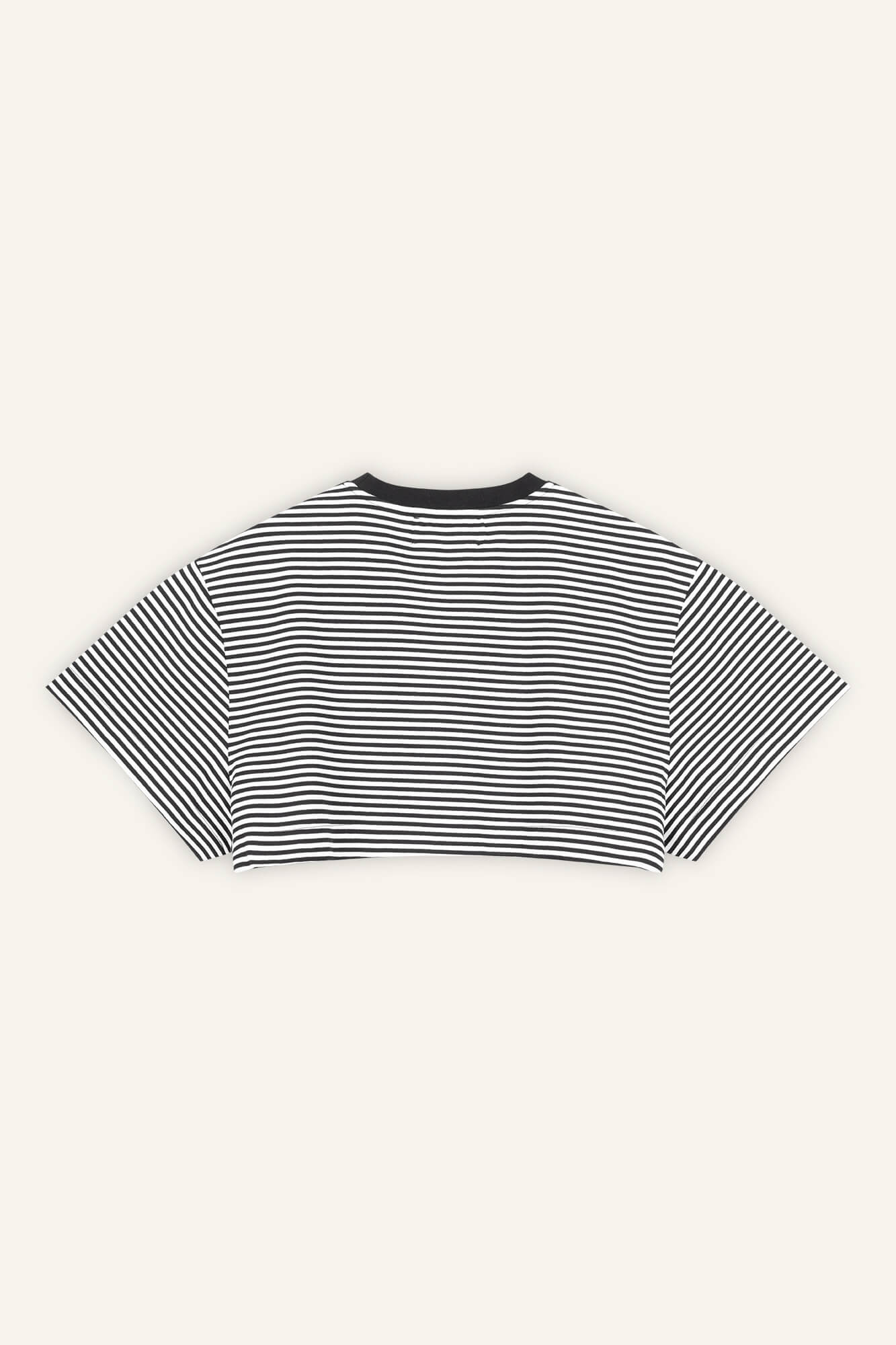 Cropped T-Shirt Sue schwarz weiss back by VivalStudio