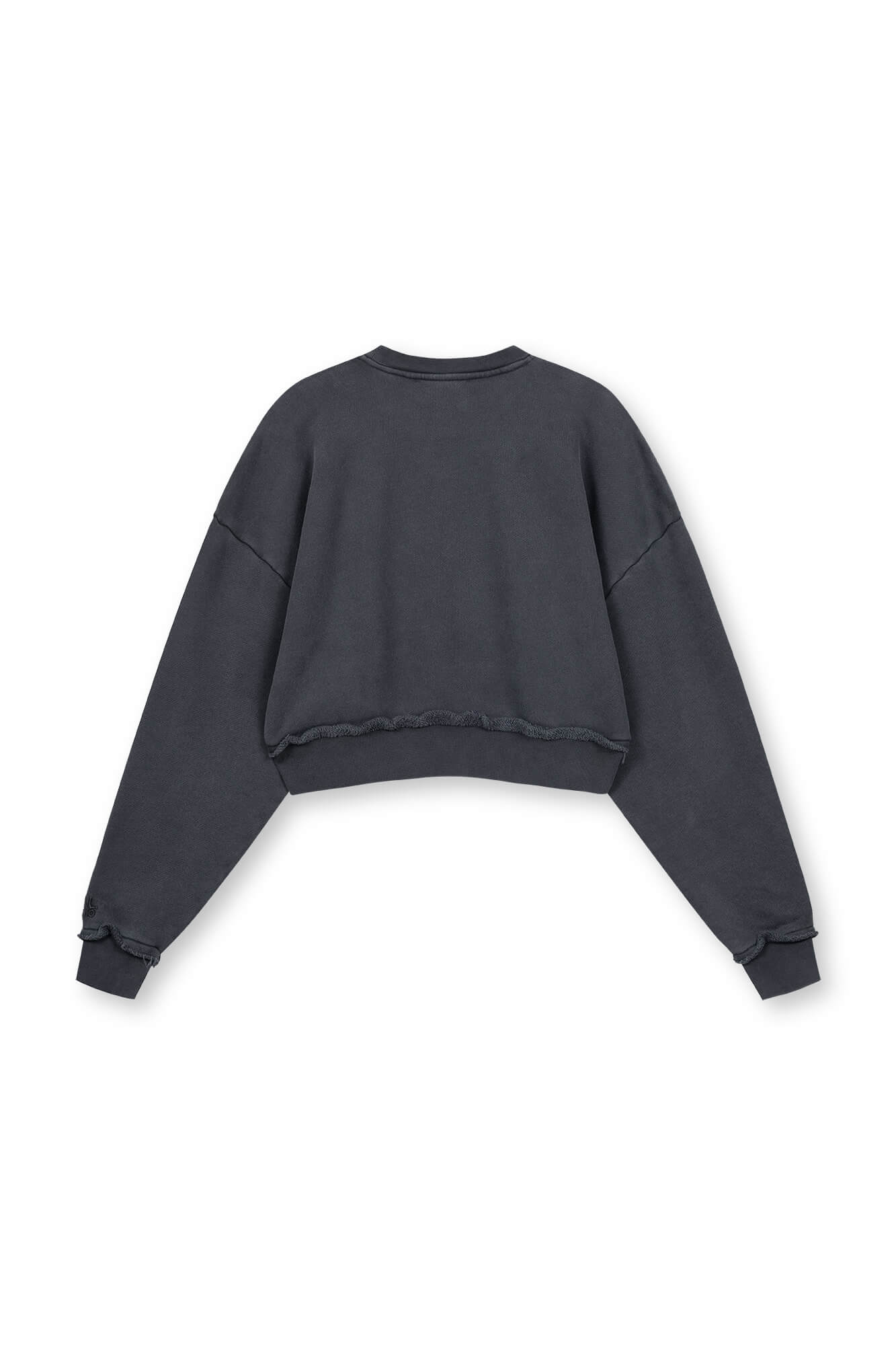 Cropped Sweatshirt Vance von hinten in anthrazit by VIVAL.STUDIO