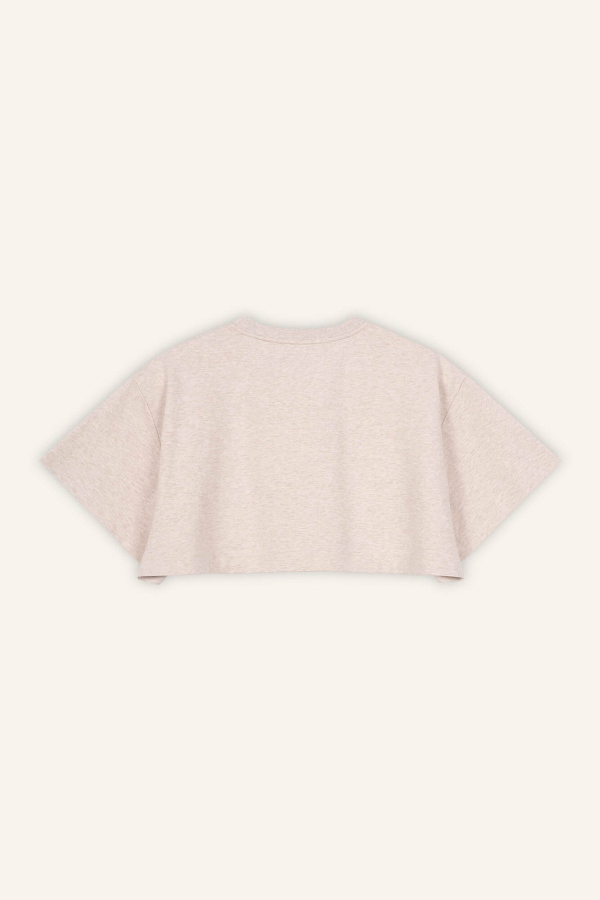 Cropped T-Shirt Sue beige melange back by VivalStudio