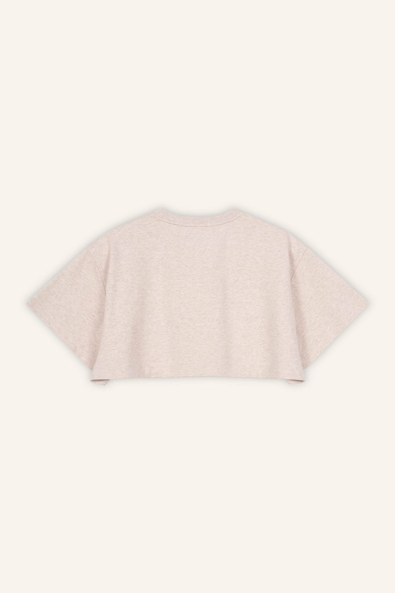 Cropped T-Shirt Sue beige melange back by VivalStudio