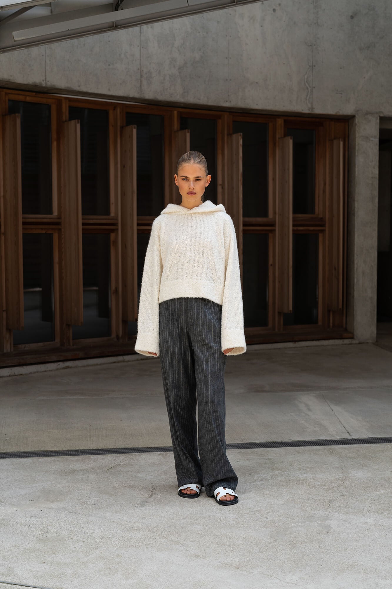 Hoodie Miley in offwhite by VIVAL.STUDIO