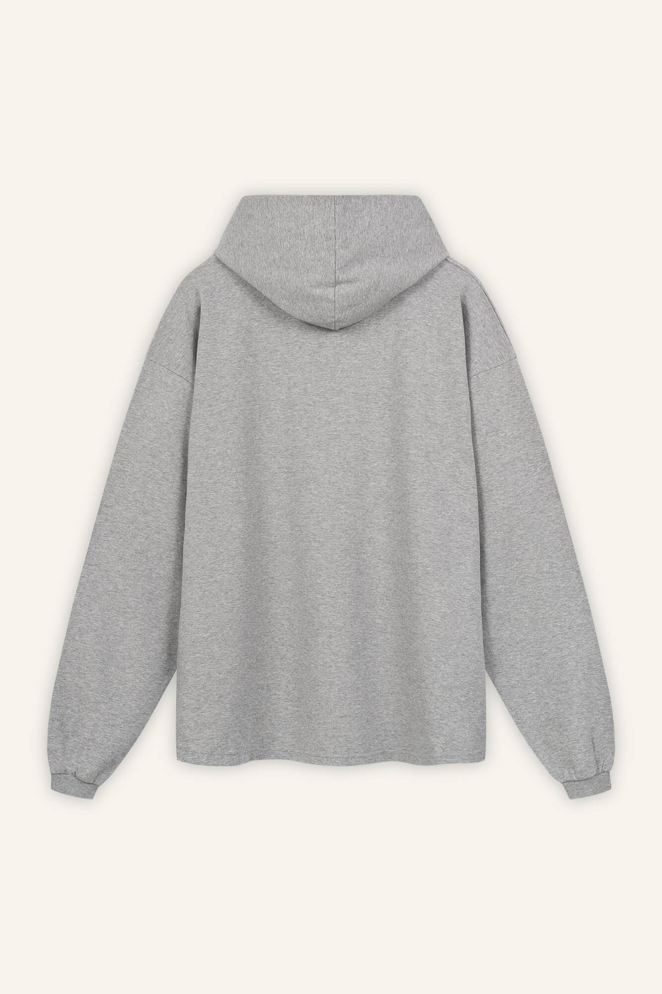 Hoodie Sue von hinten in graumelange by VIVAL.STUDIO