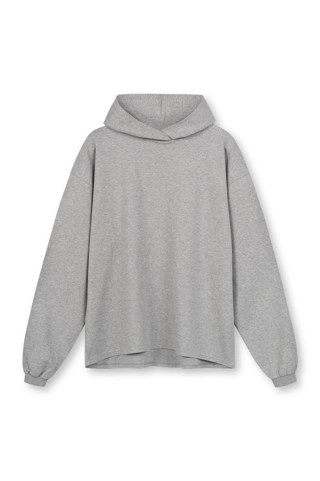 Hoodie Sue von vorne in graumelange by VIVAL.STUDIO
