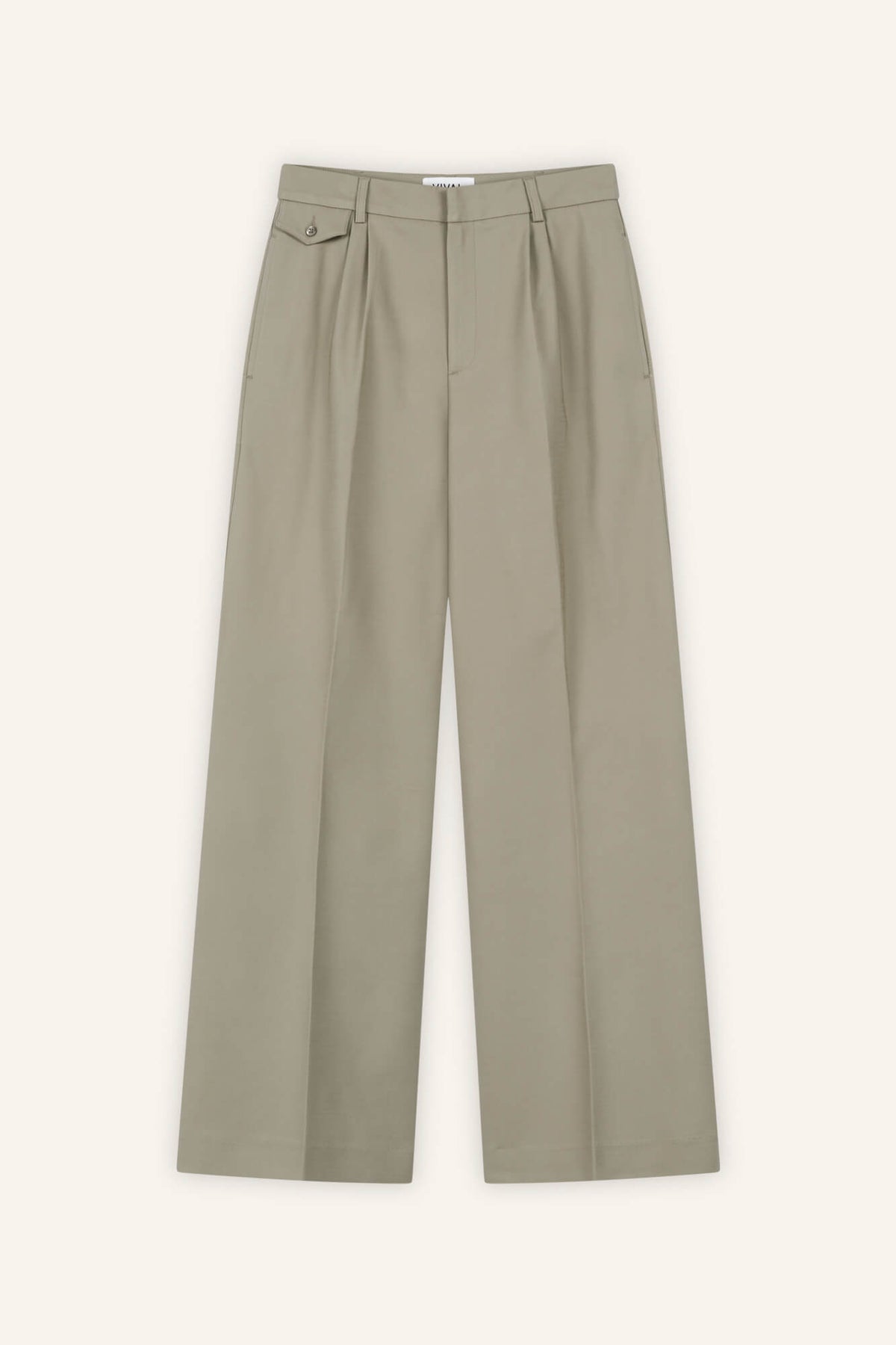 Hose Alba in Sandstone von vorne by VIVAL.STUDIO