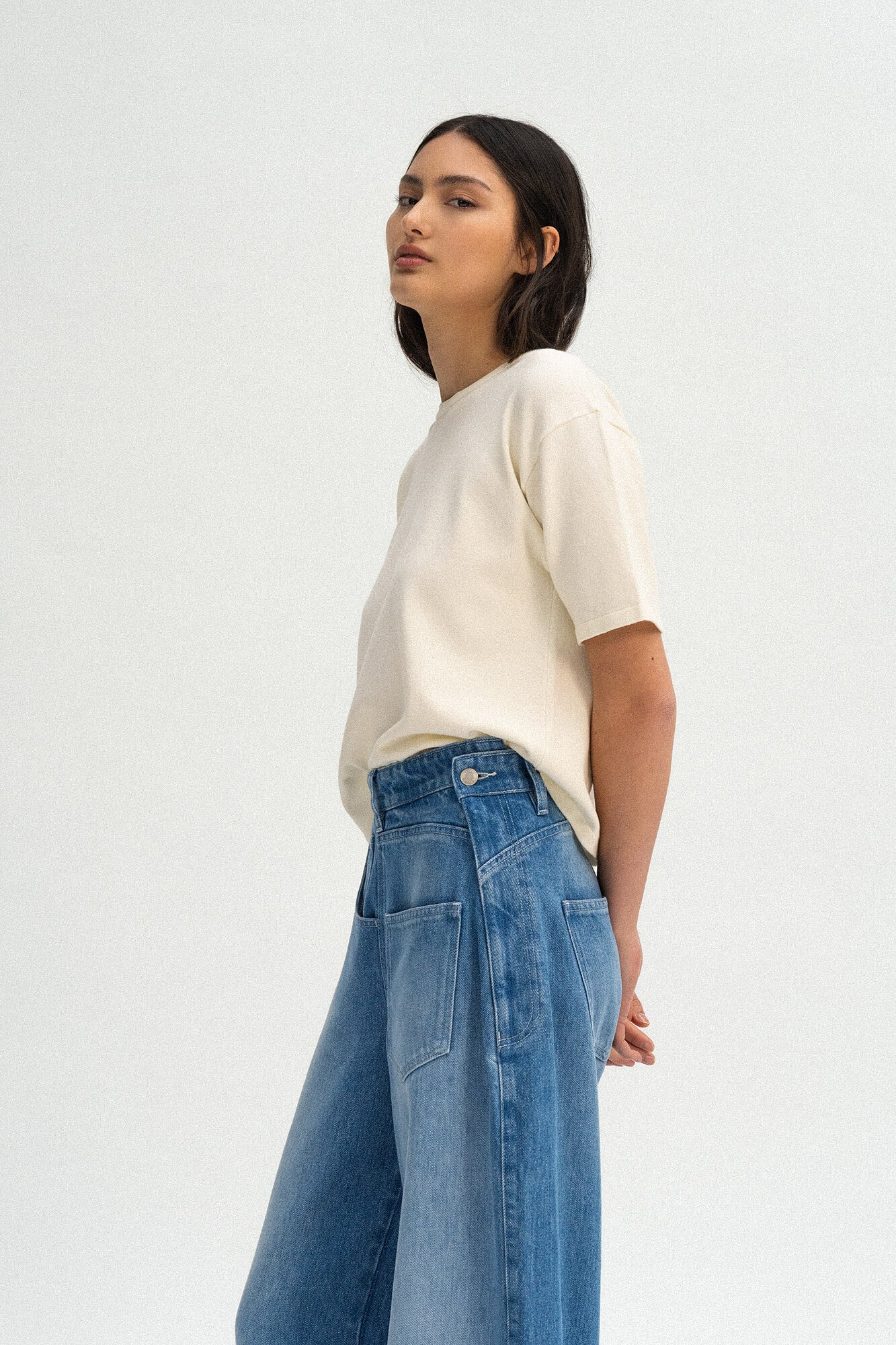 Hose Jona in Blau Detail by VIVAL.STUDIO