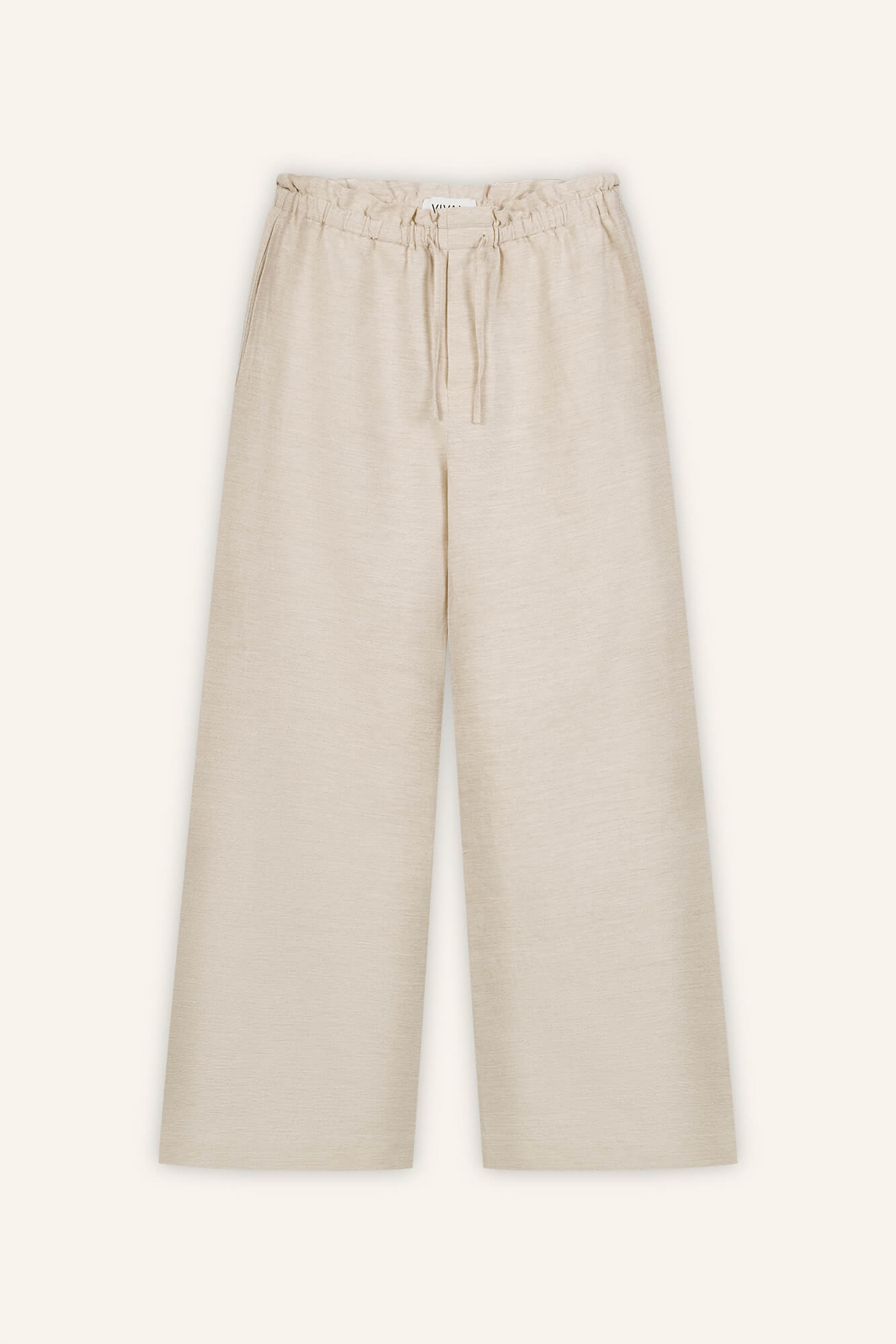 Hose Linn in Oatmeal von vorne by VIVAL.STUDIO