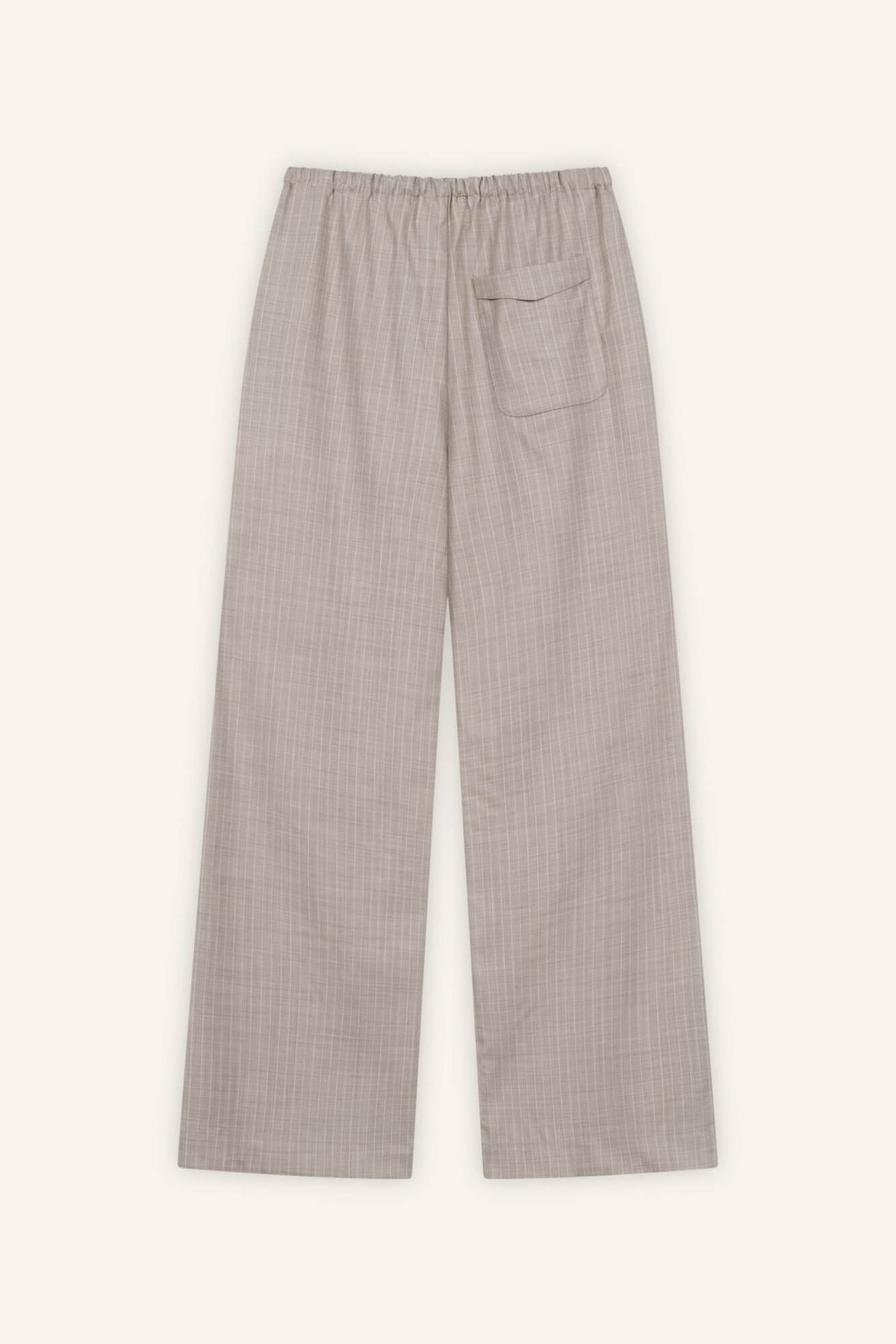 Hose Liv in Beige Nadelstreifen von hinten by VIVAL.STUDIO
