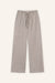 Hose Liv in Beige Nadelstreifen von vorne by VIVAL.STUDIO