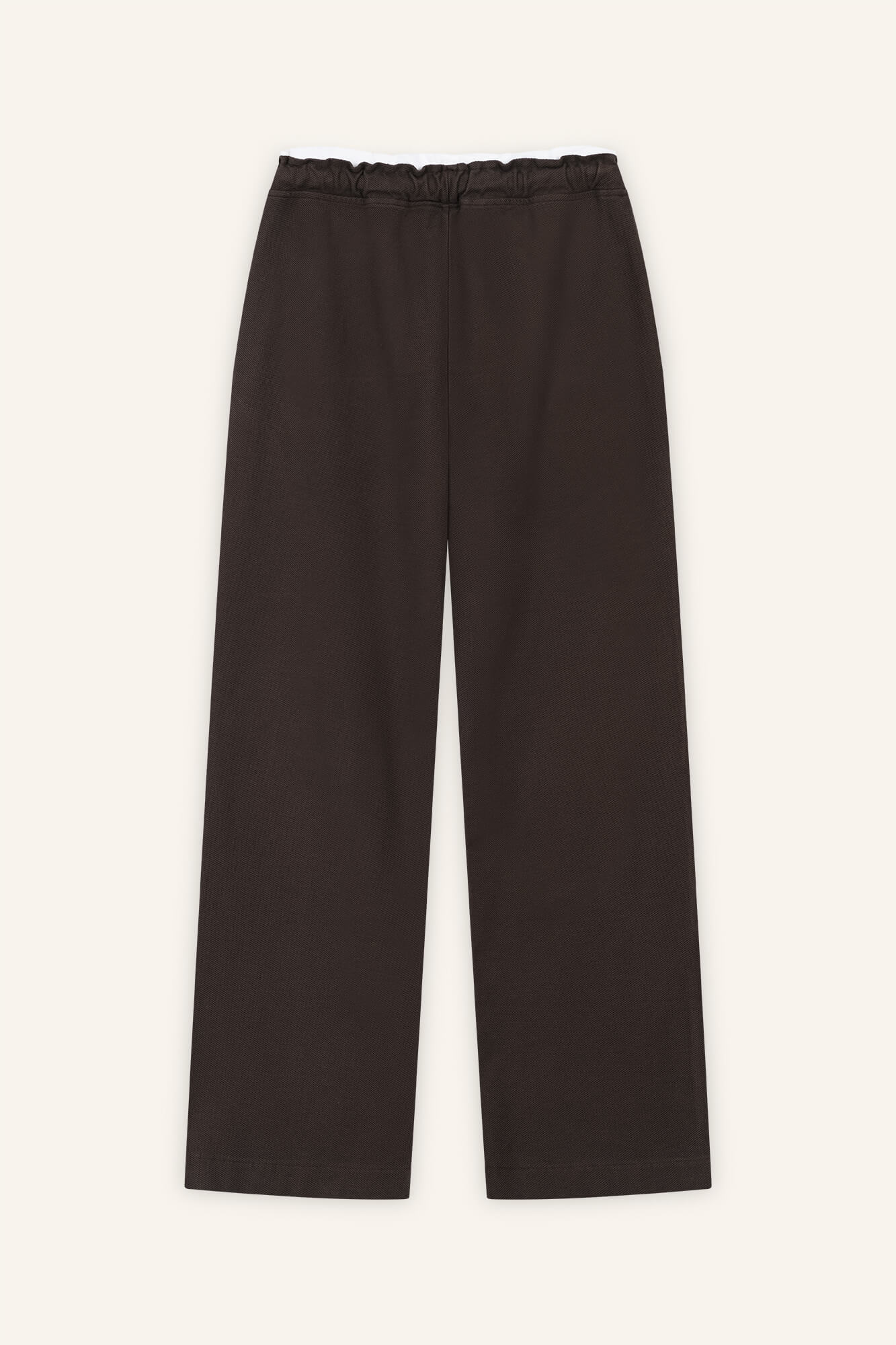 Hose Pat in Dunkelbraun von hinten by VIVAL.STUDIO