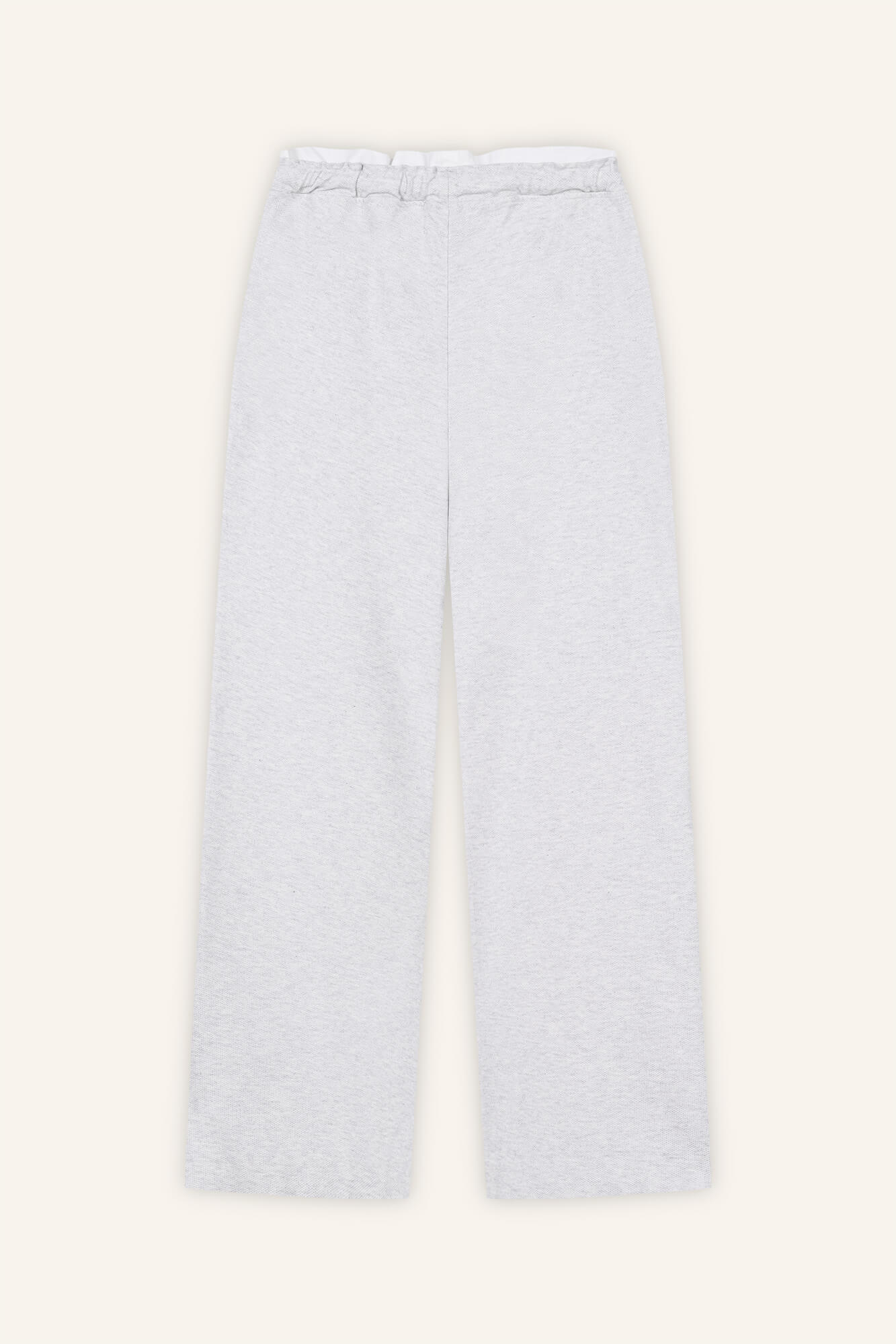 Hose Pat in Hellgrau Melange von hinten by VIVAL.STUDIO