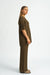 T-Shirt Romy in Mud von der Seite by VIVAL.STUDIO