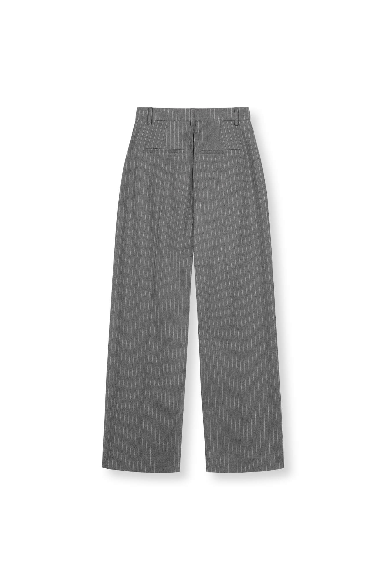 Hose Mabel von hinten in grau mit Nadelstreifen by VIVAL.STUDIO