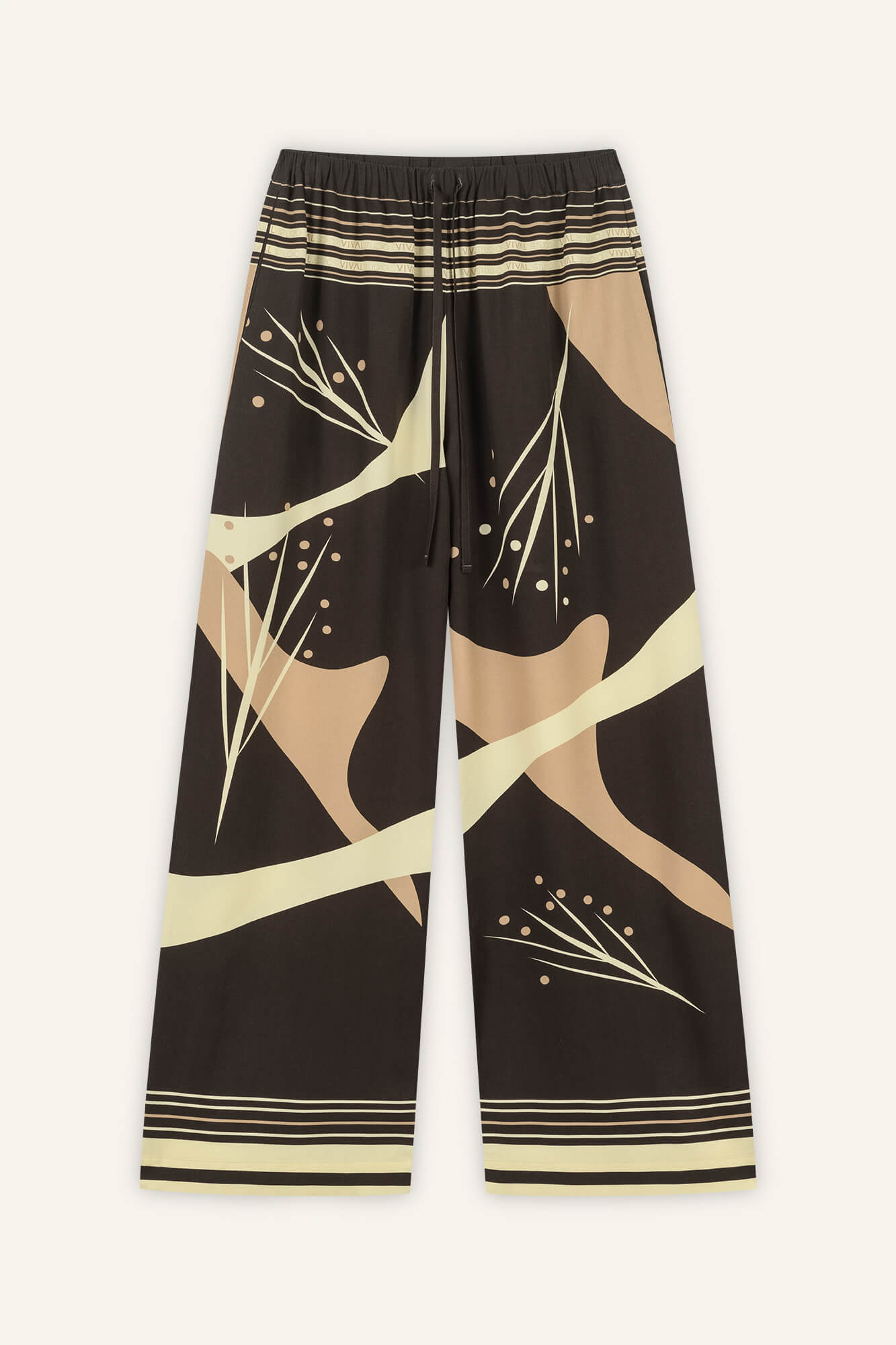 Hose Pina in Dunkelbraun Butter Mocca von vorne by VIVAL.STUDIO