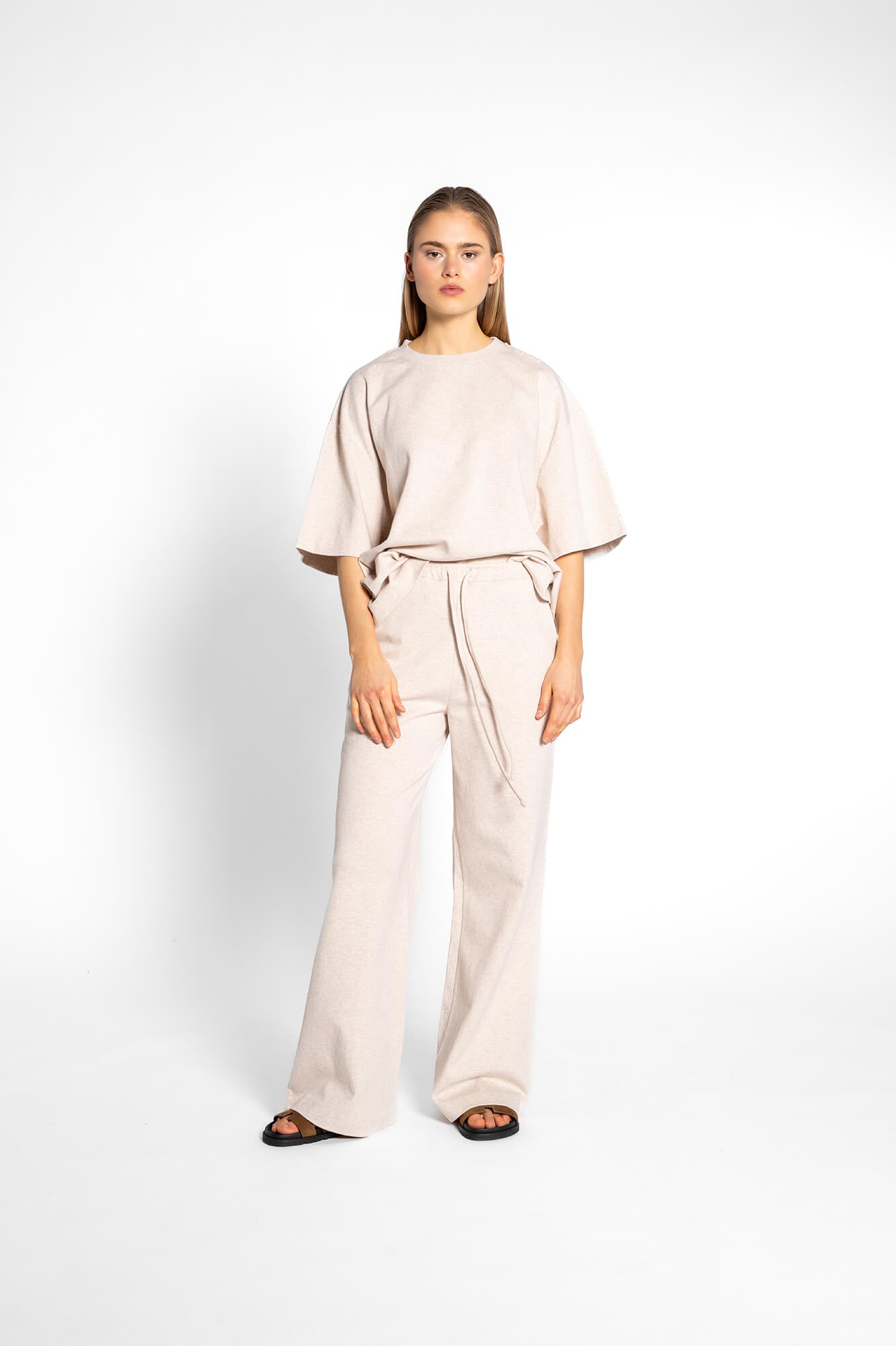 Hose Sue in Beige Melange by VIVAL.STUDIO