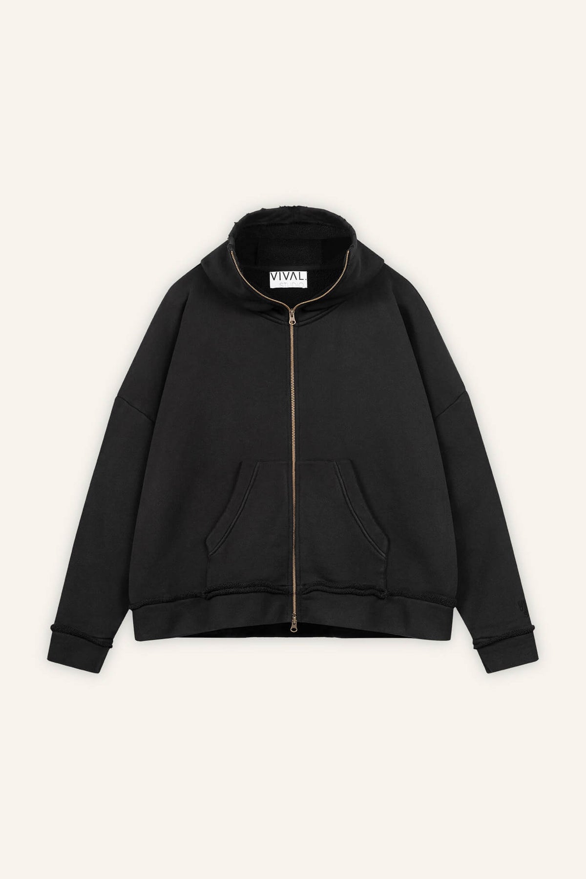 Kapuzenjacke Vance schwarz front by VivalStudio