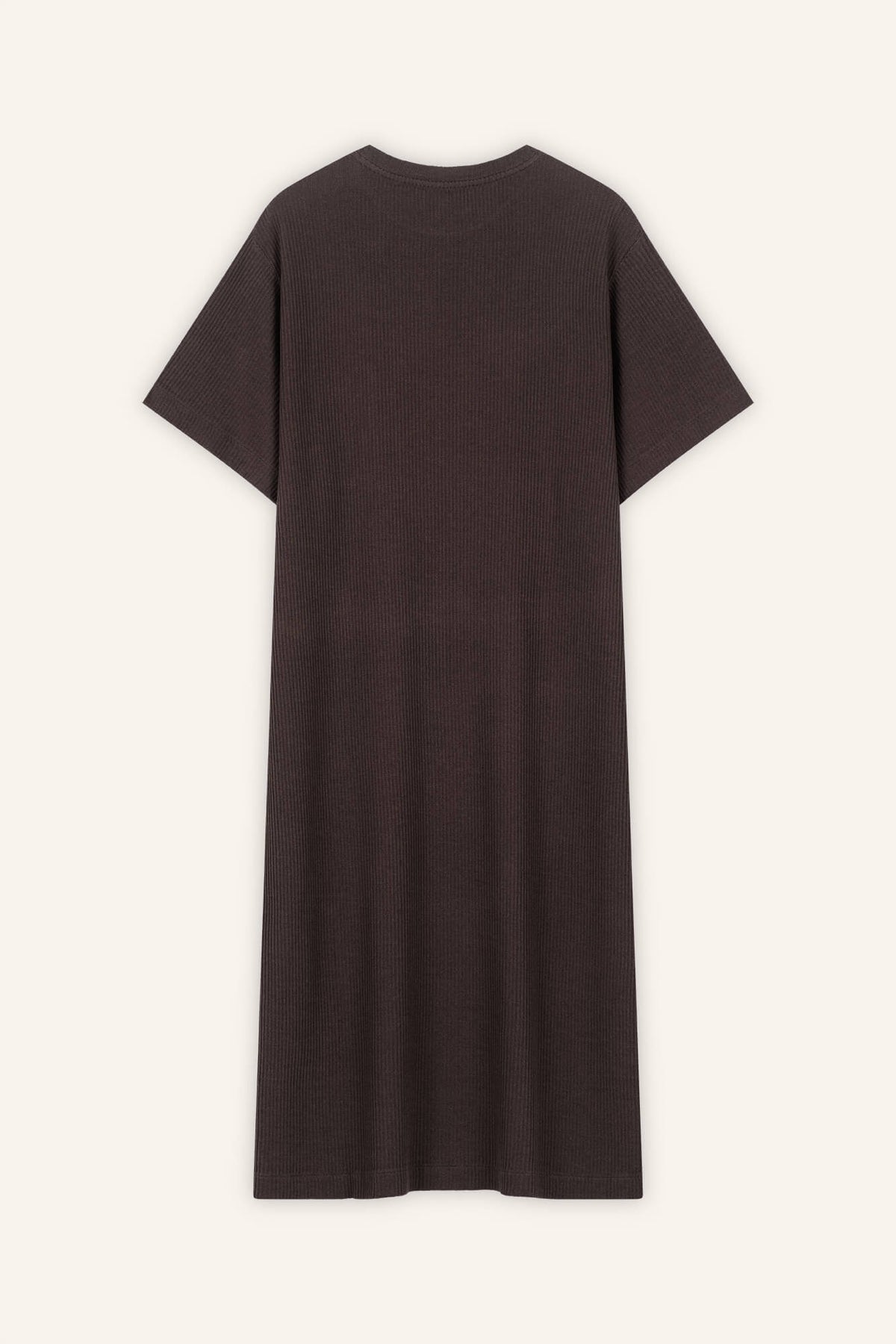 Kleid Skye in Dunkelbraun von hinten by VIVAL.STUDIO