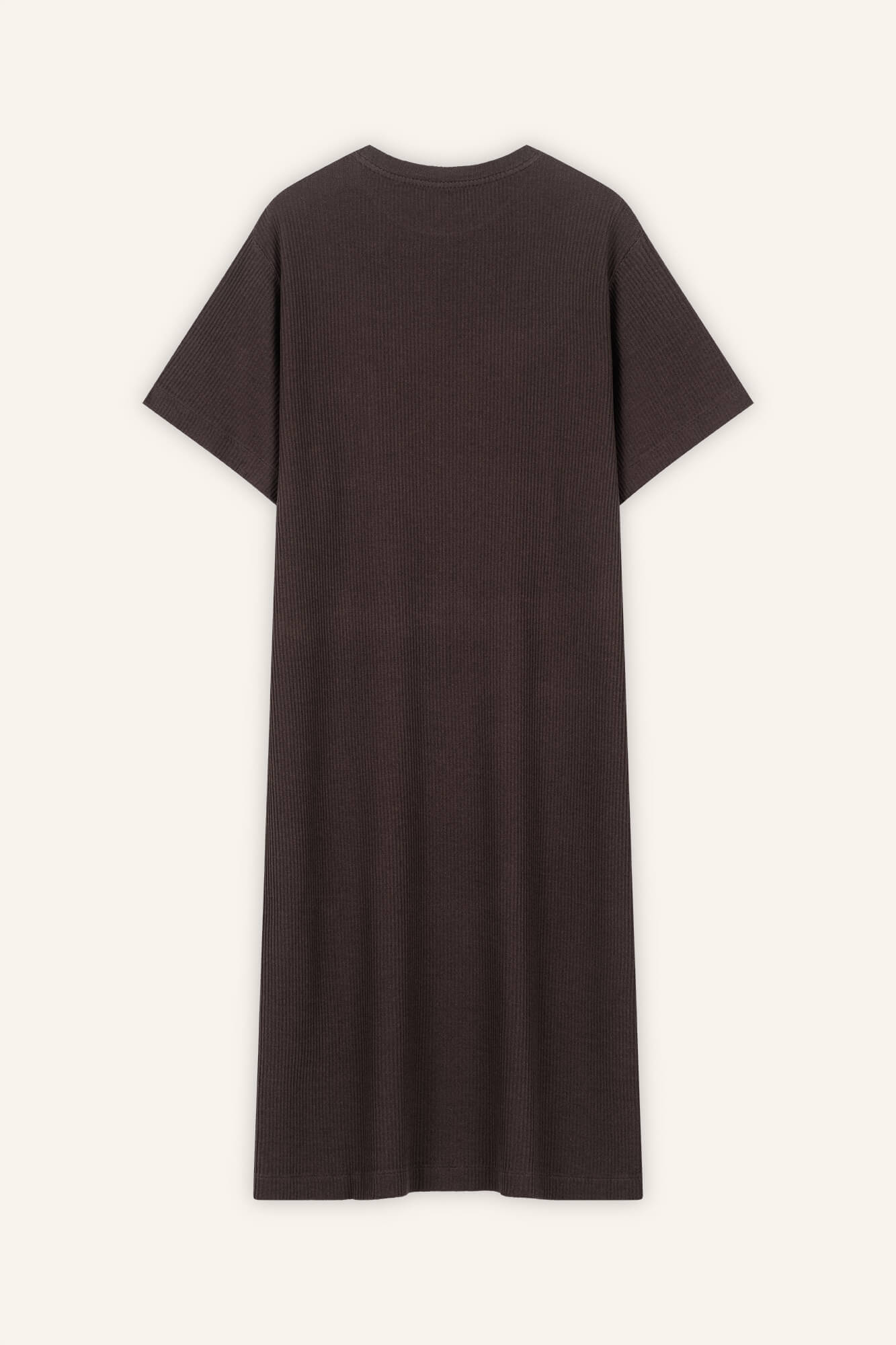 Kleid Skye in Dunkelbraun von hinten by VIVAL.STUDIO