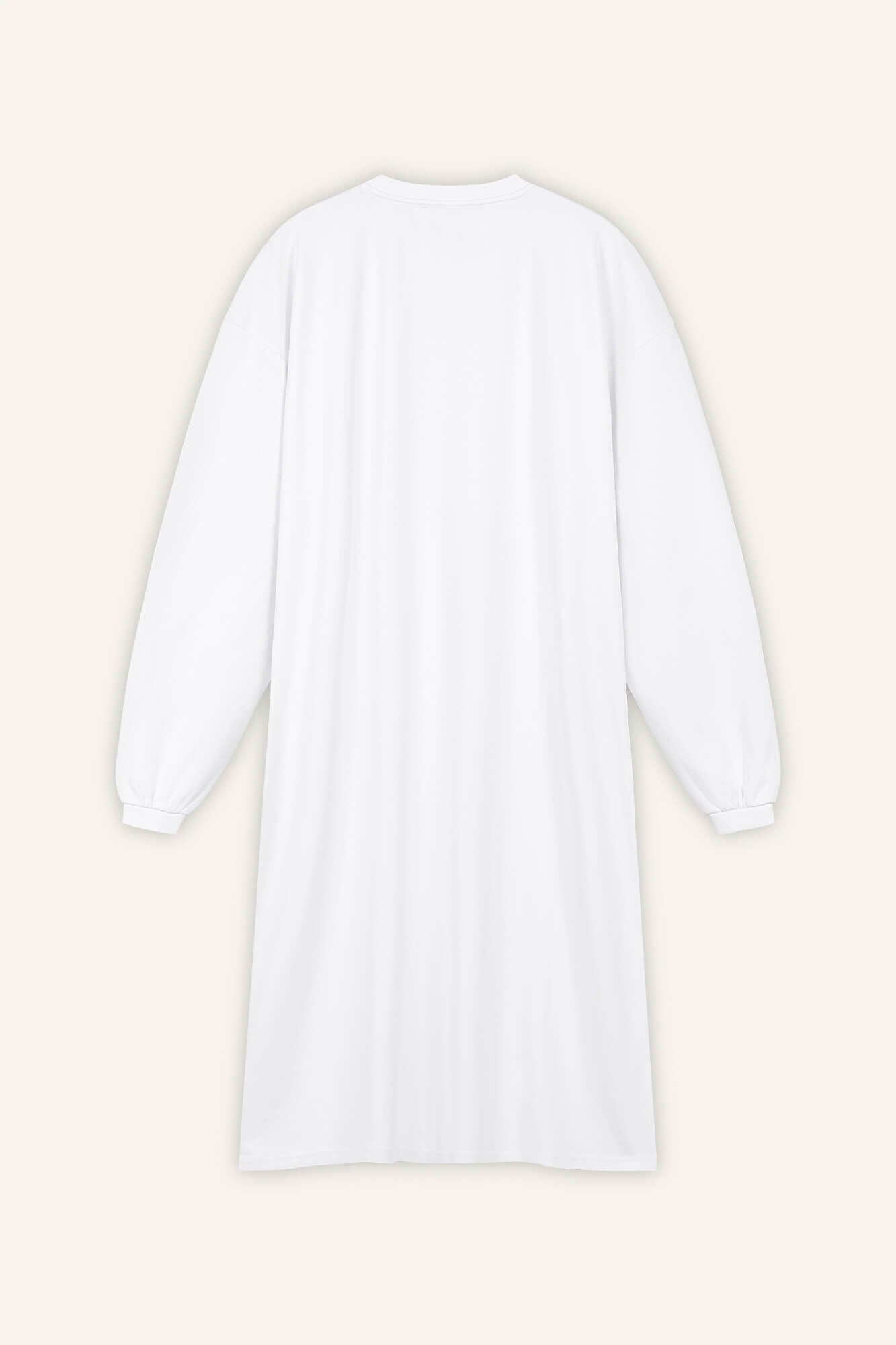 Langarmkleid Sue in Weiß von hinten by VIVAL.STUDIO