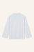 Langarmshirt Lou in Hellgrau Melange von hinten by VIVAL.STUDIO