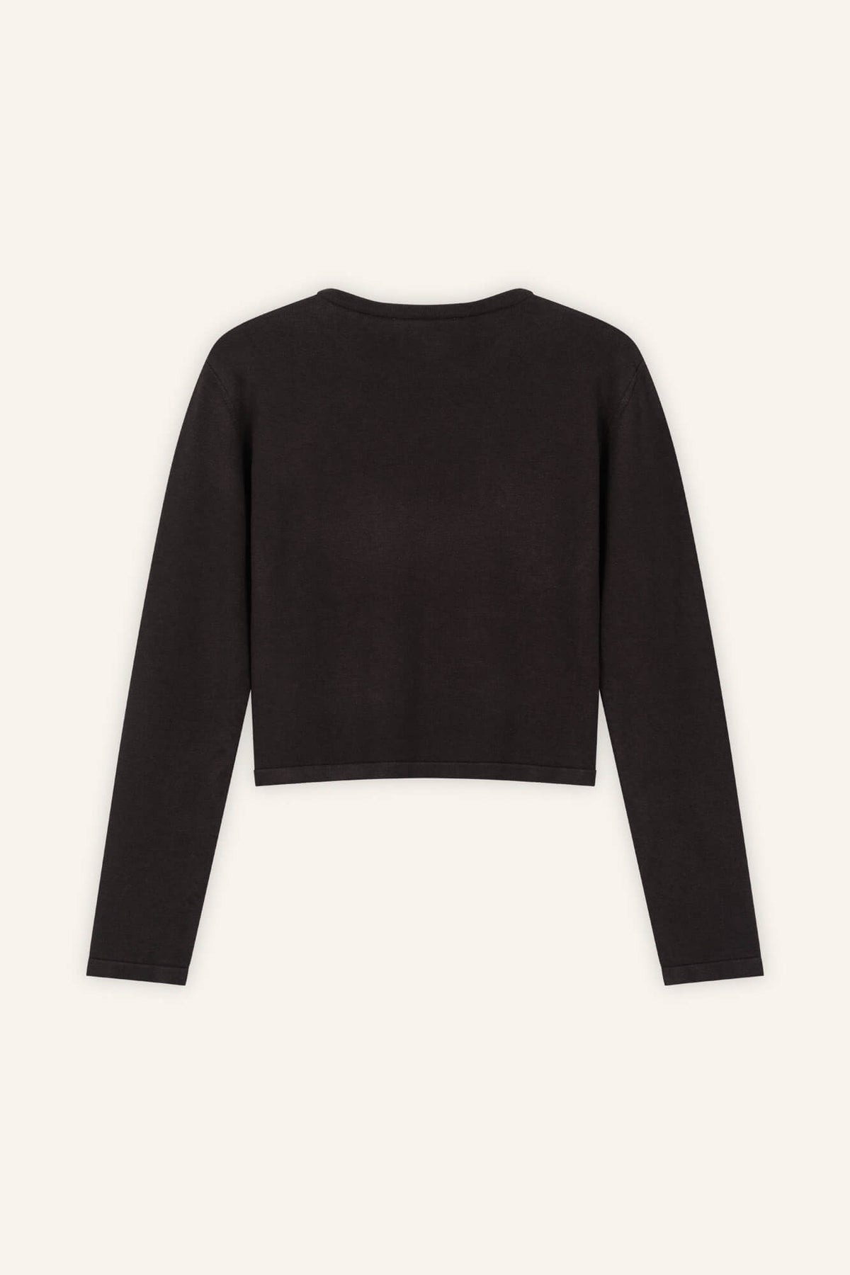Langarmshirt Rim in Dunkelbraun von hinten by VIVAL.STUDIO