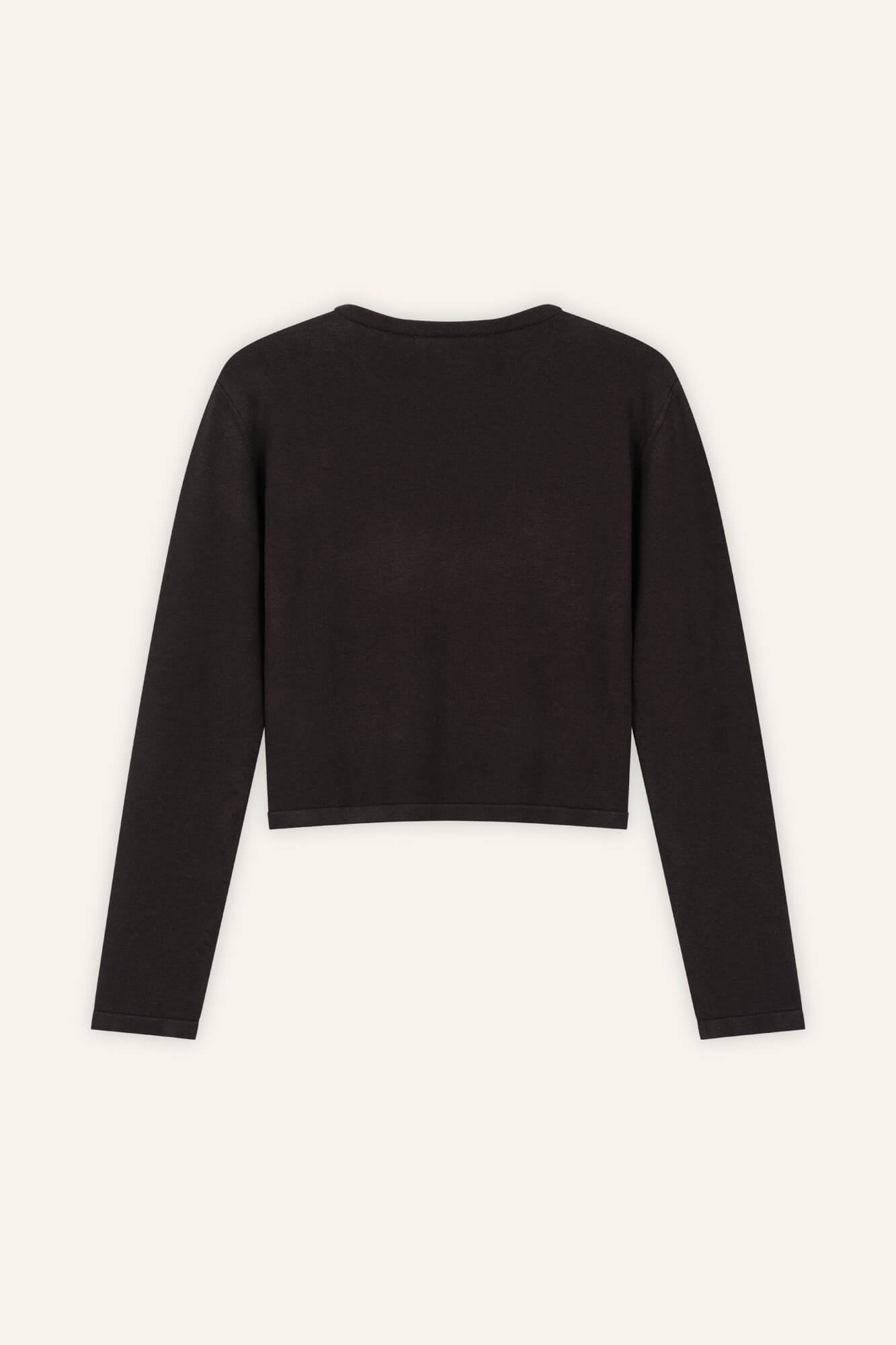 Langarmshirt Rim in Dunkelbraun von hinten by VIVAL.STUDIO