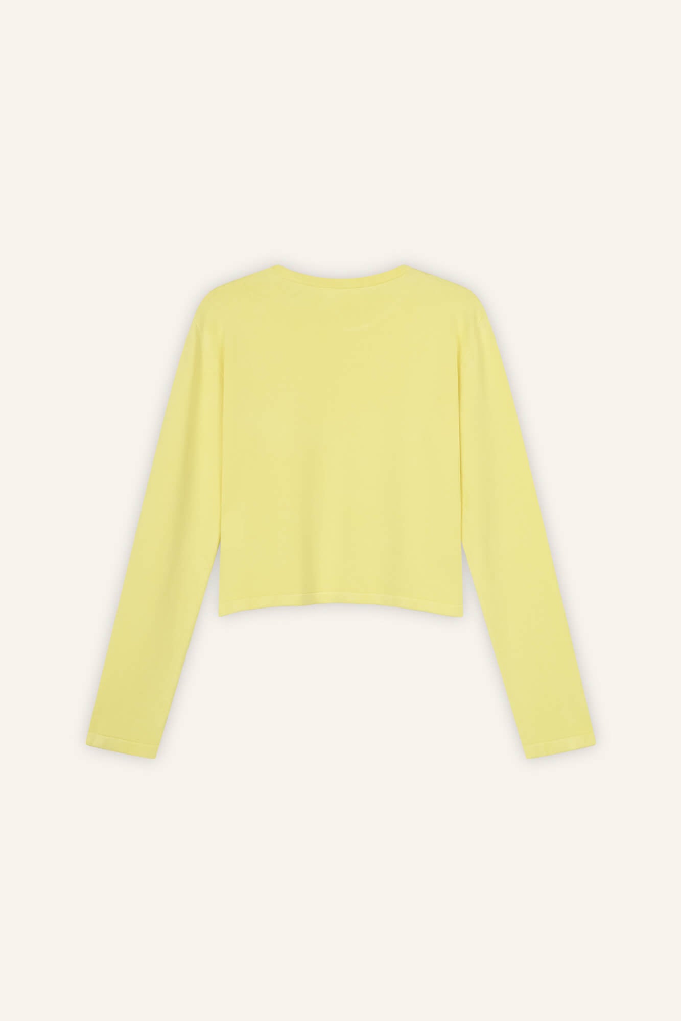 Langarmshirt Rim in Lemon von hinten by VIVAL.STUDIO