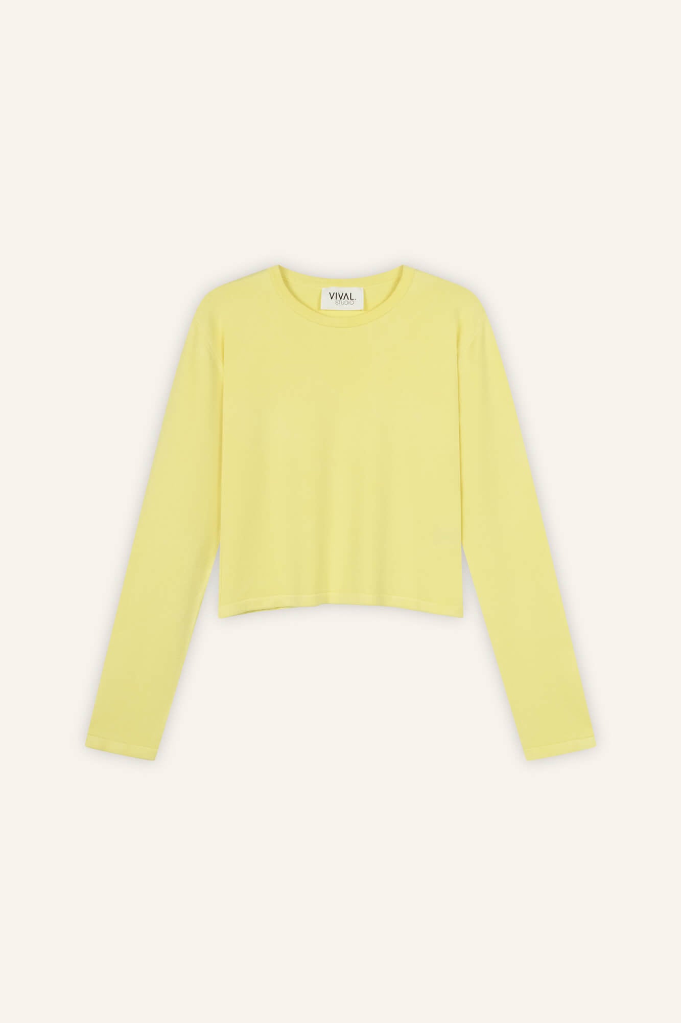 Langarmshirt Rim in Lemon von vorne by VIVAL.STUDIO