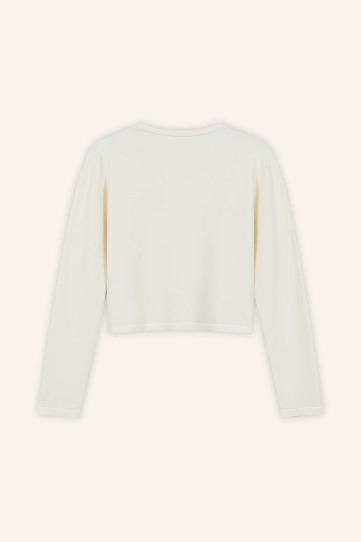 Langarmshirt Rim in Offwhite von hinten by VIVAL.STUDIO