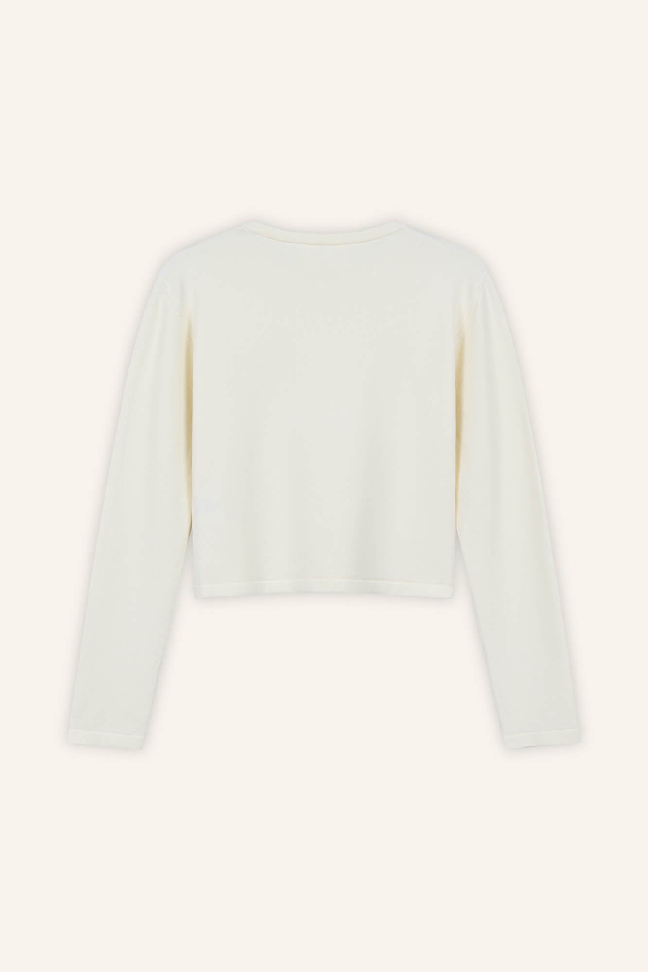 Langarmshirt Rim in Offwhite von hinten by VIVAL.STUDIO