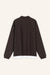 Langarmshirt mit Polokragen Pat in Dunkelbraun von hinten by VIVAL.STUDIO